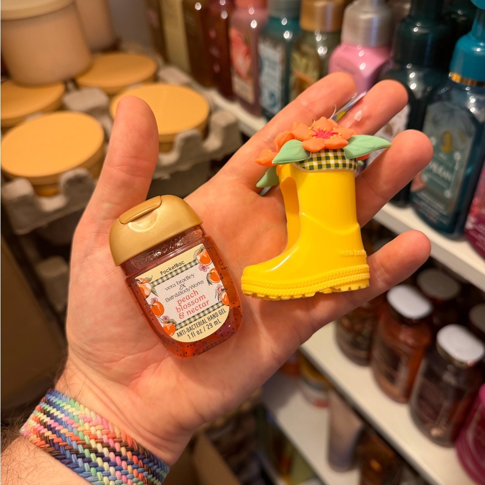 Yellow Rainboot Hand Sanitizer Holder